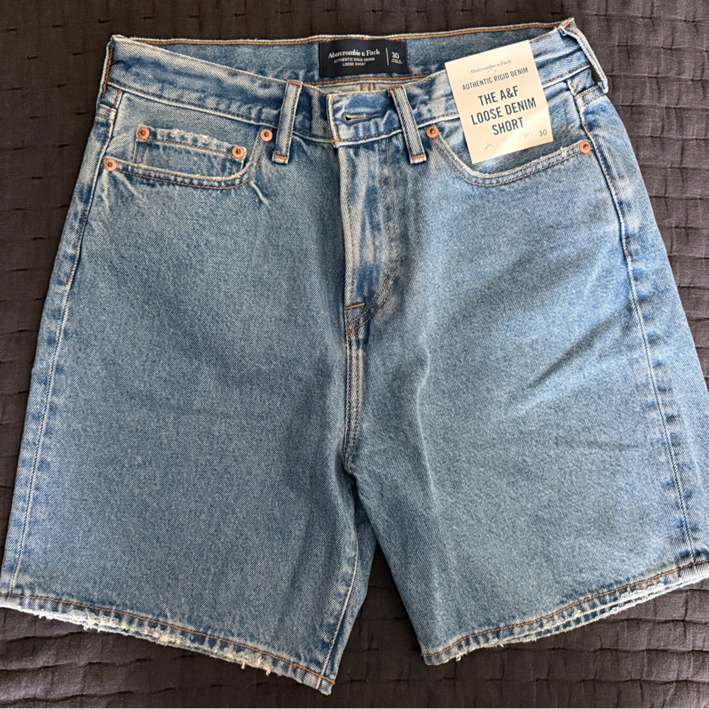 Abercrombie & Fitch Classic Blue Denim Shorts